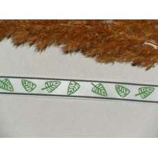 Атласная лента Листочки